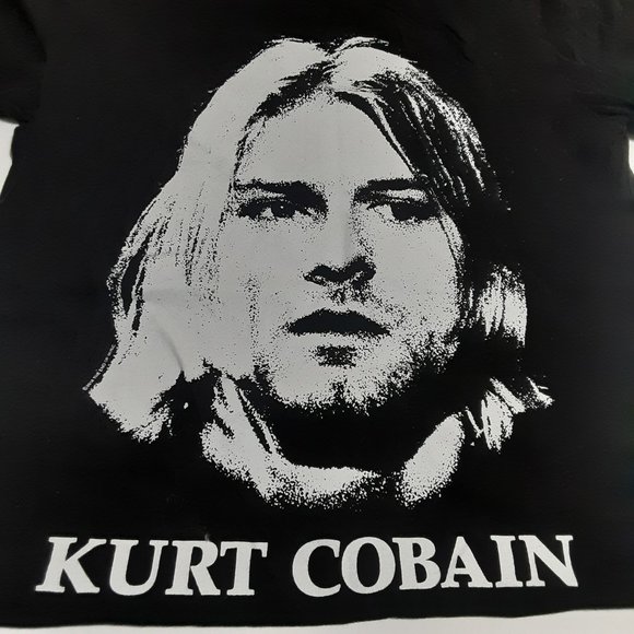 Forever 21 Women's Kurt Cobain Black/White SS T Shirt in Size S - Picture 1 of 5